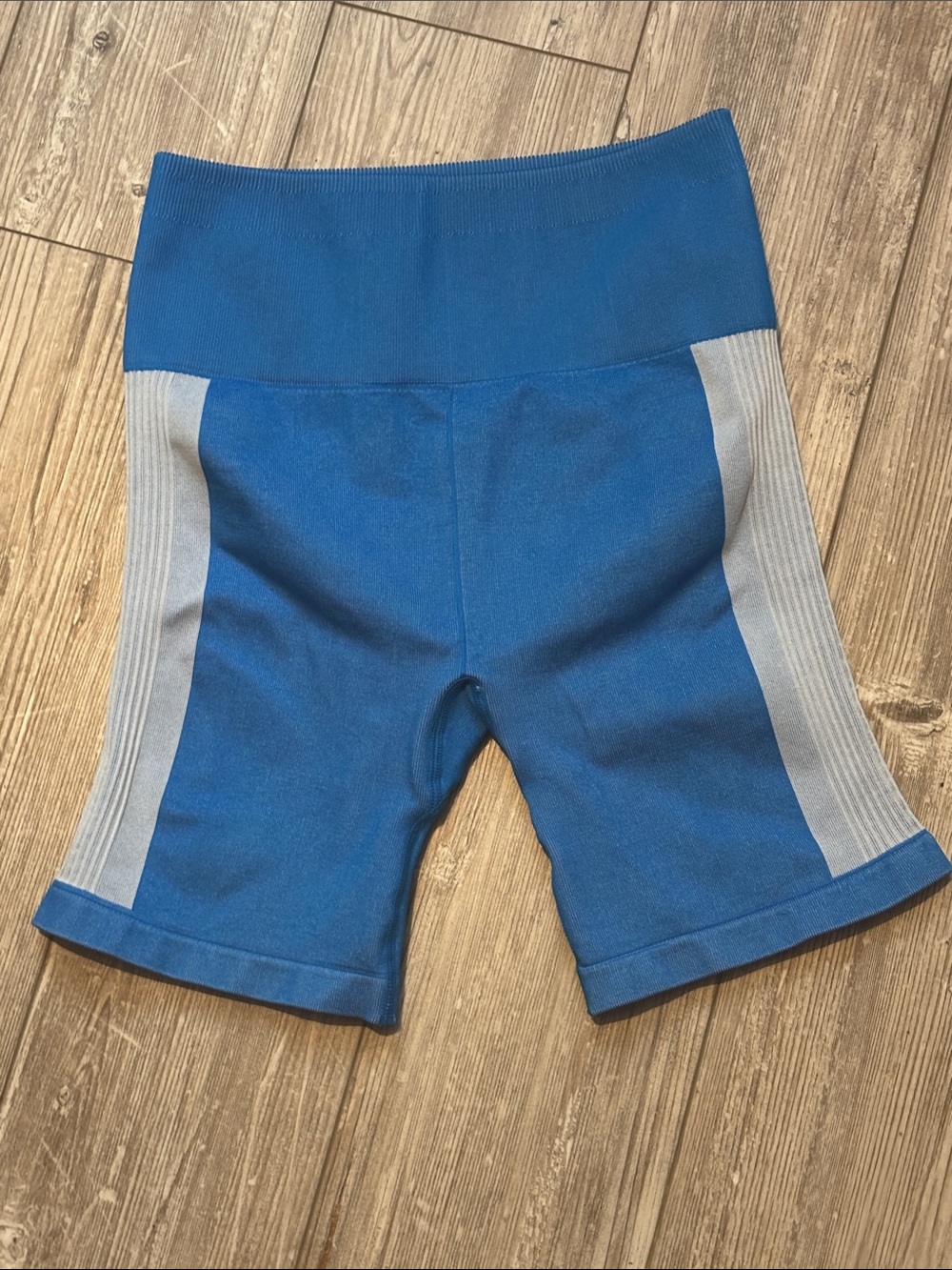 Fabletics Royal Blue Bike Shorts with Light Side Panels small